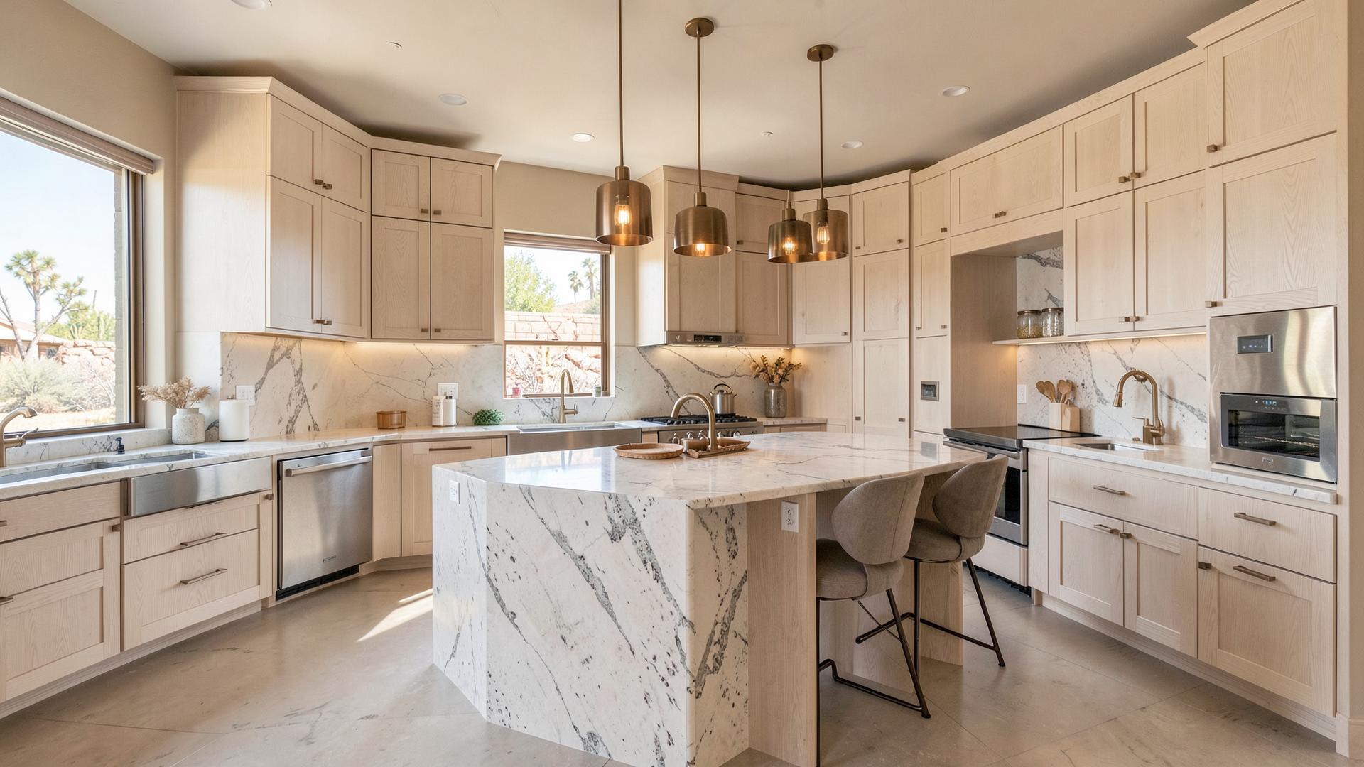 Modern desert kitchen designed for a Lake Havasu City home